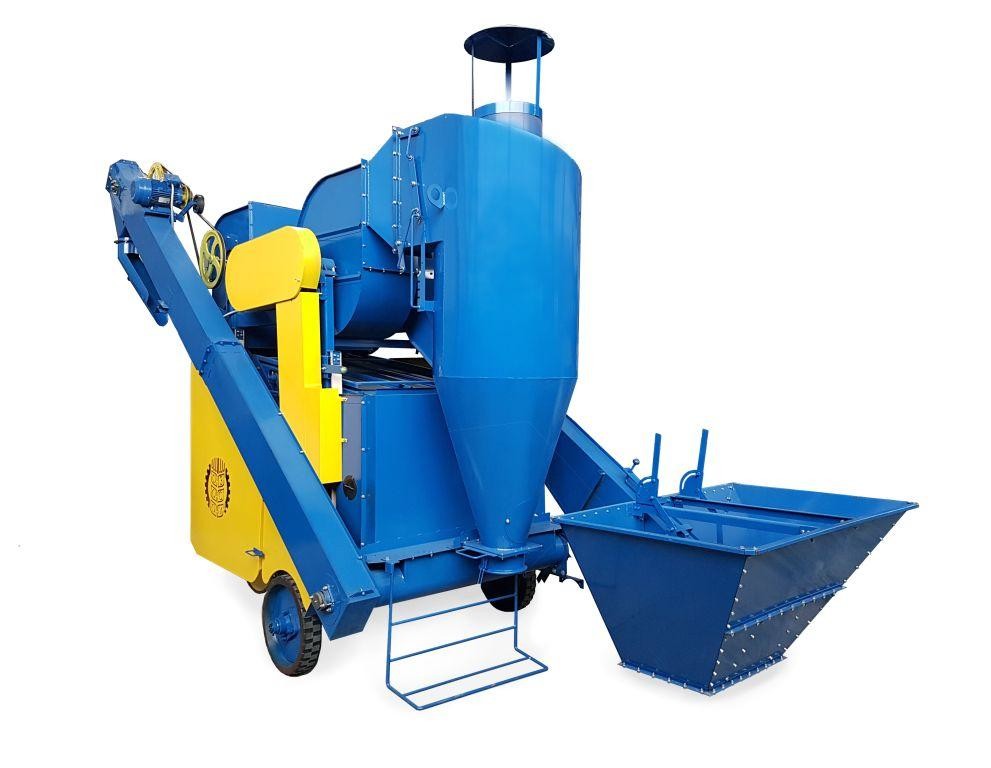 Önjáró gabonatisztító OVP-25CB ciklonnal és töltőgarattal